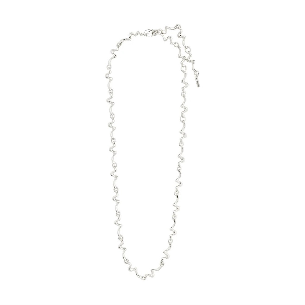 Pilgrim Wavy Silver Necklace